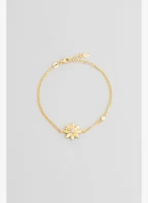 So Chic Kardelen 18 Ayar Beyaz Altın Kaplama 19 Cm Gümüş Minimal Bileklik