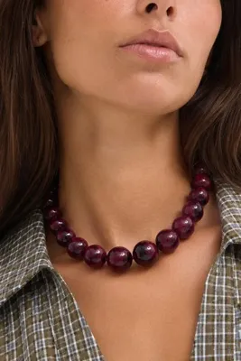 New Obsessions Büyük Boncuklu Kadın Kolye - 20mm Boncuklu
