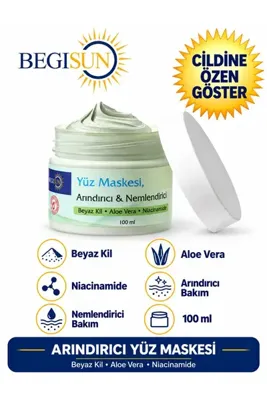 Begisun Yüz Maskesi | Detoks Etkili | Aloe Vera Niacinamide Leke Karşıtı 100 ml