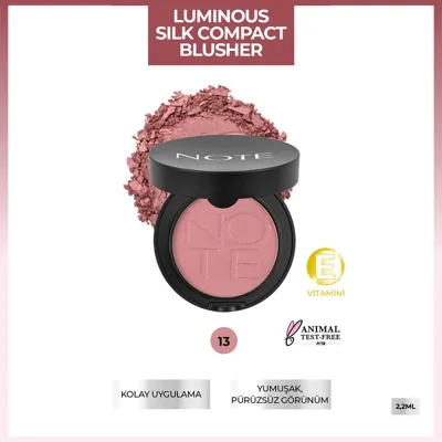 Note Cosmetics Note Luminous Silk Compact Blusher Allık 13 Deep Pink