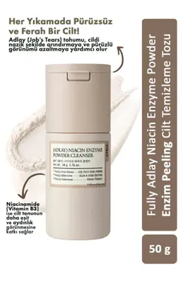 Fully Adlay Niacin Enzim Peeling Cilt Temizleme Tozu