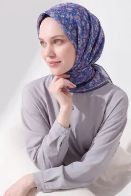 Silk Home Mini Floral Desen Soft Pamuk Eşarp