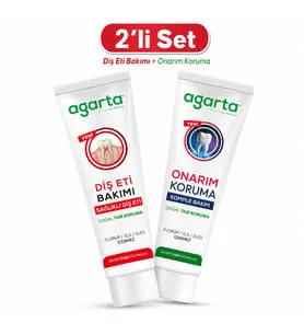 Agarta Doğal Tam koruma Diş Macunu 90 ML Diş Eti Bakımı & Onarım - Koruma 90 ML (Karma 2 Li Set)