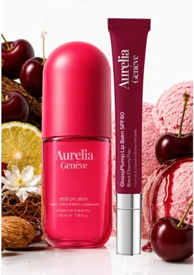 Aurelia Genève Spf Your Cherry Mood - Güneşten Koruyucu & Dolgunlaştırıcı Etkili Kiraz Renkli Lip Balm & Kadifemsi Vişne ve Sıcak Sedir Ağacı Kokulu Saç & Vücut Misti