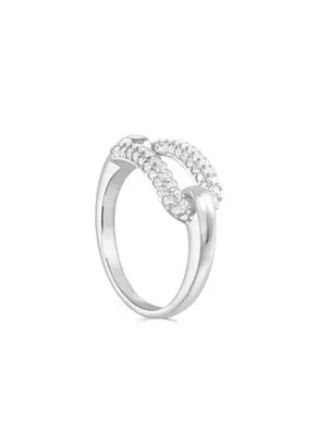 Joy Of Jade Rachel Link Pave Yüzük 1 mikron 18 Ayar Altın/Rodyum Kaplama (925 Ayar Gümüş Üzerine)