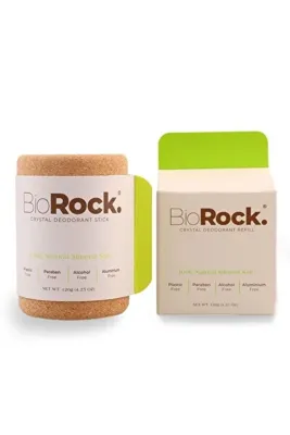 BİOROCK Crystal Deodorant Stick 120 gr Yedek Crystal Refill Plastiksiz Doğa Dostu 2’li Ekonomik Set
