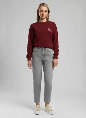 Lee Cooper Gri Kadın Mom Fit Denim Pantolon 261 LCF 121007 MARLYN ROSADA GREY