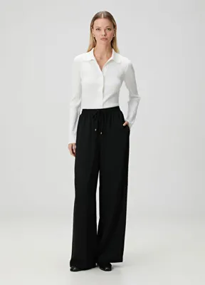 Beymen Collection Siyah Krep Pijama Pantolon
