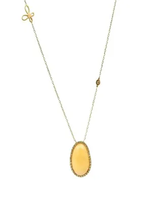 Gradiva Moonstone Pırlantalı Kadın Altın Kolye