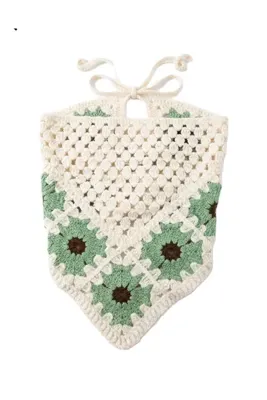 Genel Markalar Örgü Çiçek Desenli Bandana
