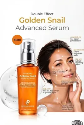 DIFFER&DEEPER Double Effect Golden Snail Advanced Serum Yaşlanma Karşıtı Leke Karşıtı Onarıcı Serum 50 ml
