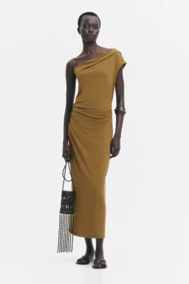 H&M Asimetrik Jarse Elbise