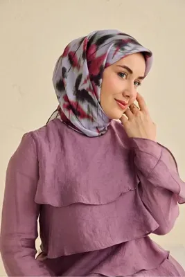 Silk Home Tivil Saf İpek 11502 - 07 Açık Lila Soyut Desen