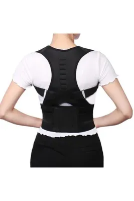 Ankaflex Unisex Siyah Medikal Korse Ortopedik Kamburluk Önleyici Sırt Dik Duruş Korsesi