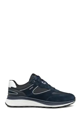 Derimod Geox Erkek Lacivert Spherica Actif X1 Abx Bağcıklı Waterproof Deri Sneaker
