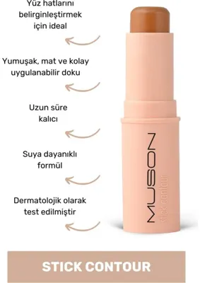 Muson Stick Aydınlatıcı ve Kontür – Orta Ton, Doğal Işıltı Etkili, Pratik Kullanım, 8,5 g