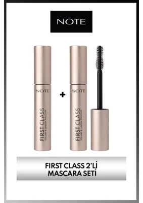 Note Cosmetics Note First Class 2'li Hacim ve Uzatma Etkili Maskara - Siyah