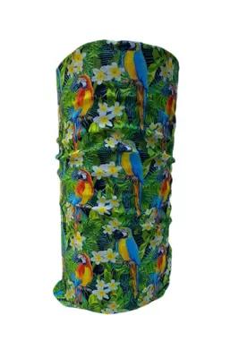 Vemod Unisex Renkli Kuş Desen Boyun Bandanası - Motorcu Kar Maskesi-boyunluk-buff-baff