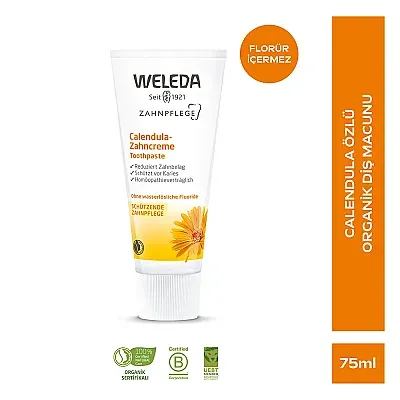 Weleda Calendula Aromalı Tam Koruma Florürsüz Diş Macunu 75 ml