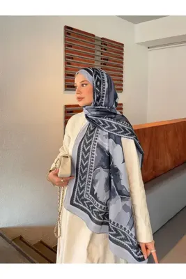 Mira İpek Desenli Pamuk Soft Şal Marline Serisi ps196