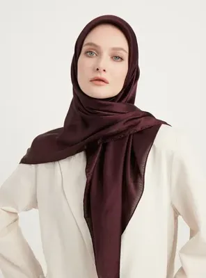 Schaless Janjanlı Krinkıl Eşarp - Mürdüm - Schaless