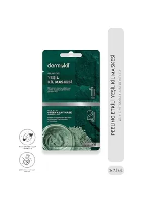Myg Plus Dermokil Peeling Etkili Yeşil Kil Maskesi 2x 7.5 ml