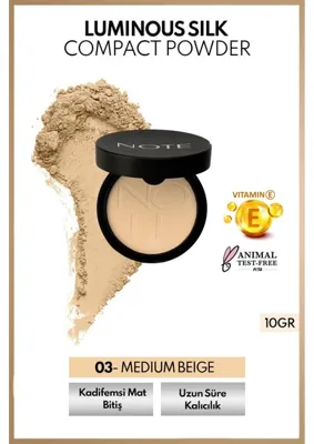 Note Cosmetics Note Luminous Silk Compact Powder Pudra 03 Medium Beige