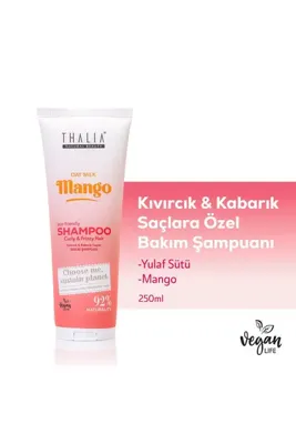 Thalia Yulaf Sütü & Mango Özlü Kıvırcık & Kabarık Saçlara Özel Bakım Şampuanı 250ml