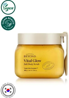 Str Store Passıon & Beyond Vital Glow Tuzlu Vücut Peelingi Vitamin C E B12 Çift Tuz Arındırıcı Scrub 500 G