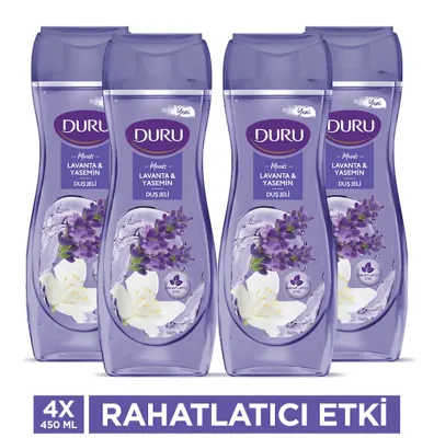 Duru 4 ADET Duru Moods Deniz Lavanta Yasemin Duş Jeli 450 Ml