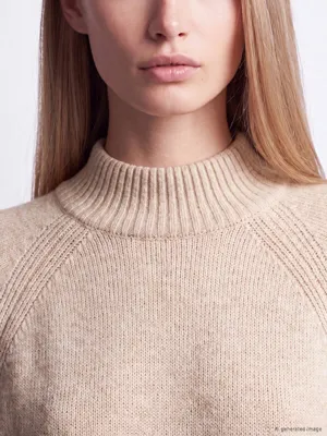LCW Modest Yarım Balıkçı Yaka Oversize Kadın Triko Tunik