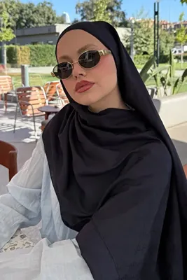 Madame Polo Monogram Jakar Şal - Lacivert