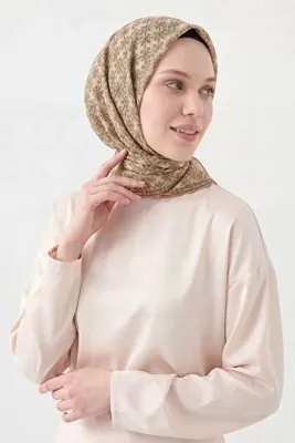 Silk Home Soft Eşarp Minimal Motif Krem