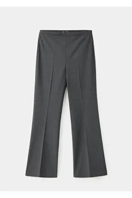 MANGO Woman Ütü çizgili flare pantolon