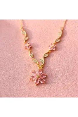 Heda Jewelry Sakura Dream Kolye - Sakura Çiçeği Tasarım Kolye