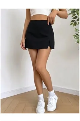 SLAW REZZ Payetli Şort Etek Pulpayet Etek Beli Lastikli