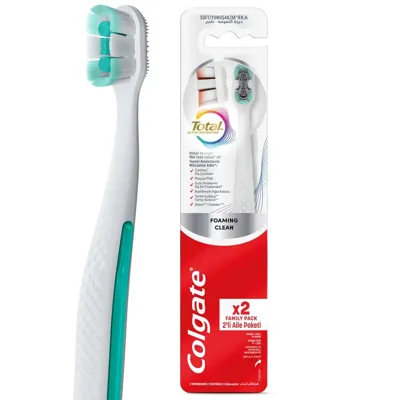 COLGATE Diş Fırçası Total Whitening 1+1 Siyah Yumuşak
