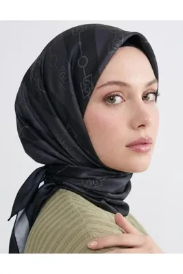 BUSHU Kadın Monogram Twill Eşarp