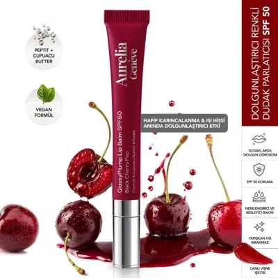Aurelia Genève Aurelia Geneve Glossy Plump Lip Balm SPF 50 - Black Cherry Pop