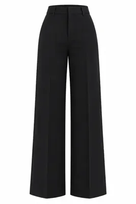 HAZELANNA Siyah Premium Kumaş Palazzo Pantolon
