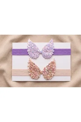 Jeevee Melek Kanadı Figürlü Bebek Bandana Seti – 2'li Saç Bandı