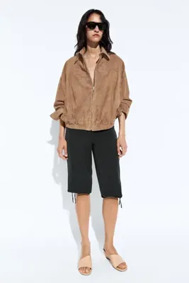 Massimo Dutti Süet deri bomber ceket