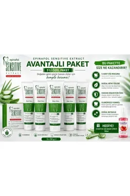 Epinafol Sensitive Aloe Vera - Flörürsüz 5'li Set Cozmoderm