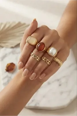 Mimoza Accessories Çoklu Yüzük Kombin