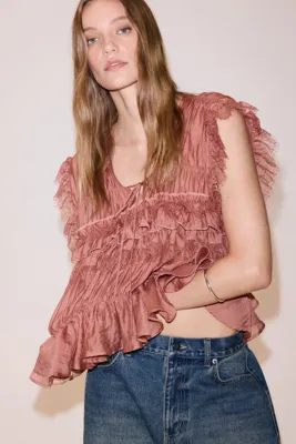 H&M Fırfırlı Üst