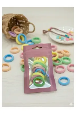Çağla Accessories Pastel Renklerde Esnek ve Yumuşak Çocuk Saç Tokası (50Adet)