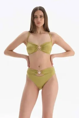 Dagi Fıstık Yeşili Straplez Bikini Üstü