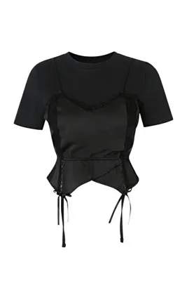 TRENDYOLMİLLA Limited Edition Ekru Dantel ve Fiyonk Detaylı Saten Mixli Örme Bluz TPRSS26BZ00064