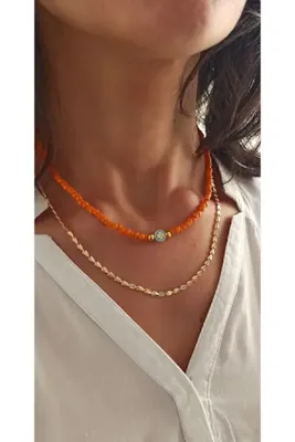 MagicStone Orange Summer Ikili Kombin Kolye