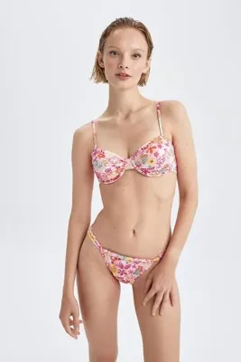 Defacto Fall In Love Regular Fit Baskılı Bikini Alt